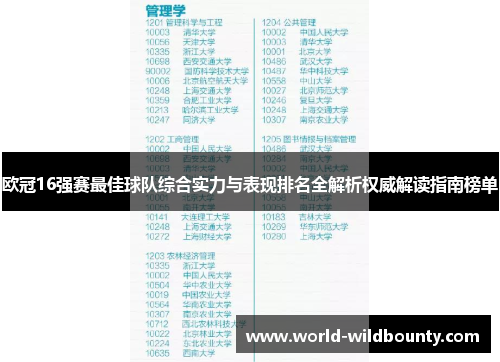 欧冠16强赛最佳球队综合实力与表现排名全解析权威解读指南榜单 欧冠16强赛最佳球队综合实力与表现排名全解析权威解读指南榜单